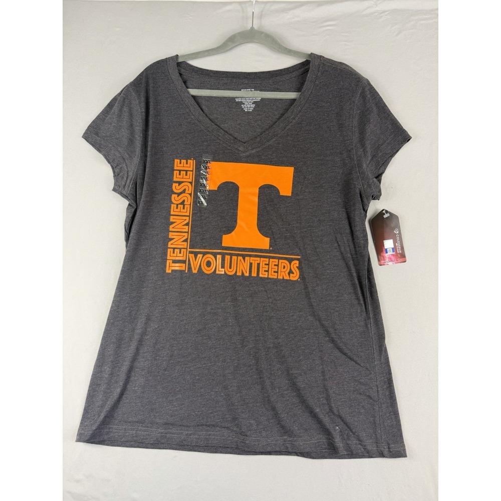 Tennessee Volunteers v-neck ss t-shirt, grey, women's 2xl, NWT
